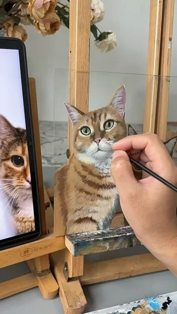 Real workshop footage: Three cats: outlines and fur