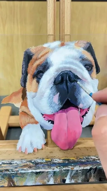 Real workshop footage: Bulldog: outline to face and tongue
