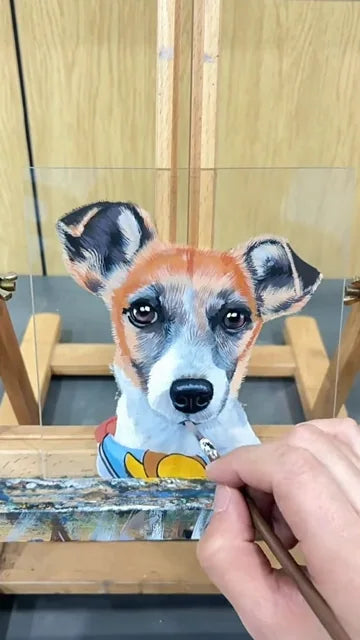 Real workshop footage: Terrier: outline to colour and fur